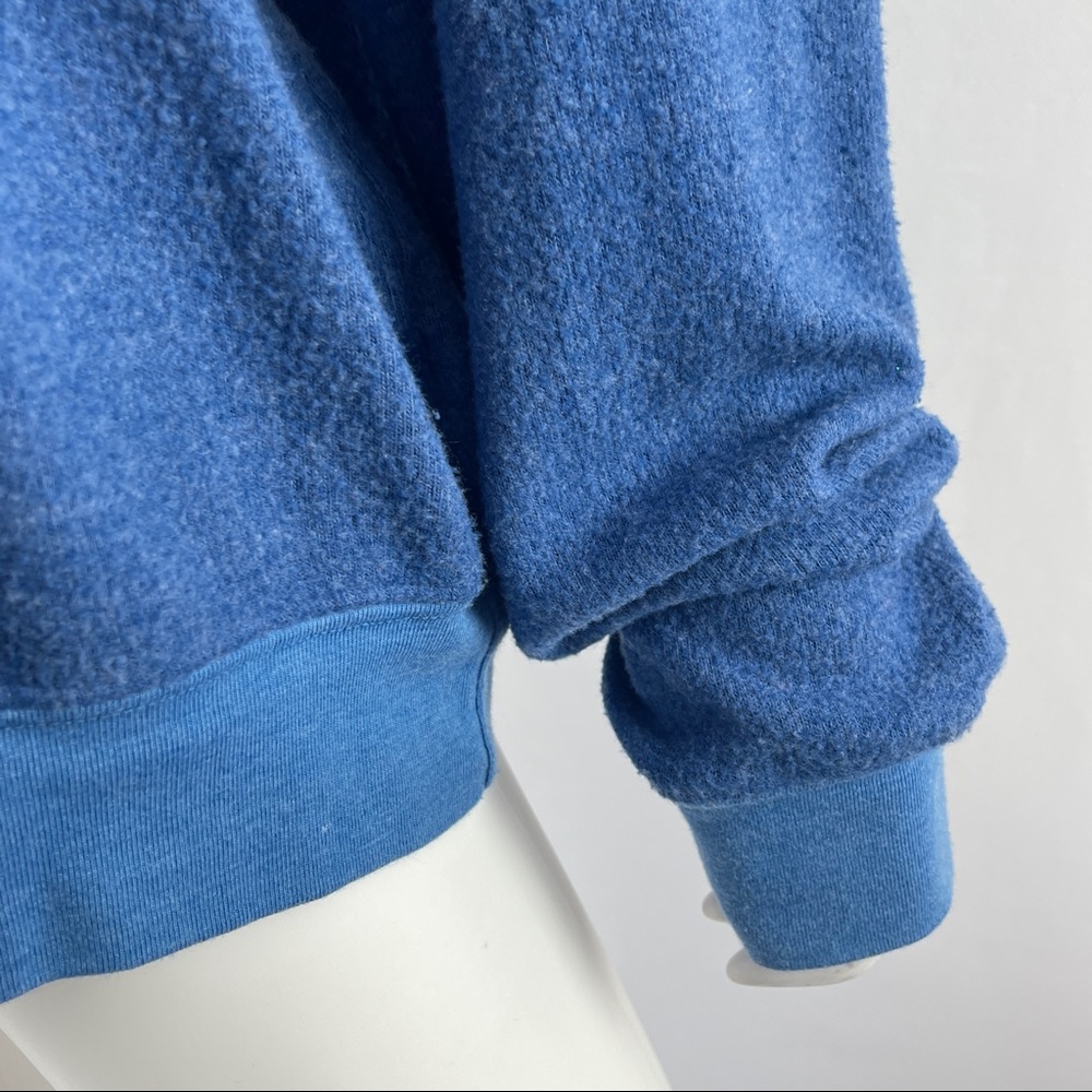 Wildfox Size L Blue RED WINE & BLUE Soft Knit Pullover Sweater July 4th USA - Picture 4 of 10
